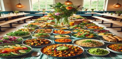 Vegetarisk buffé bild